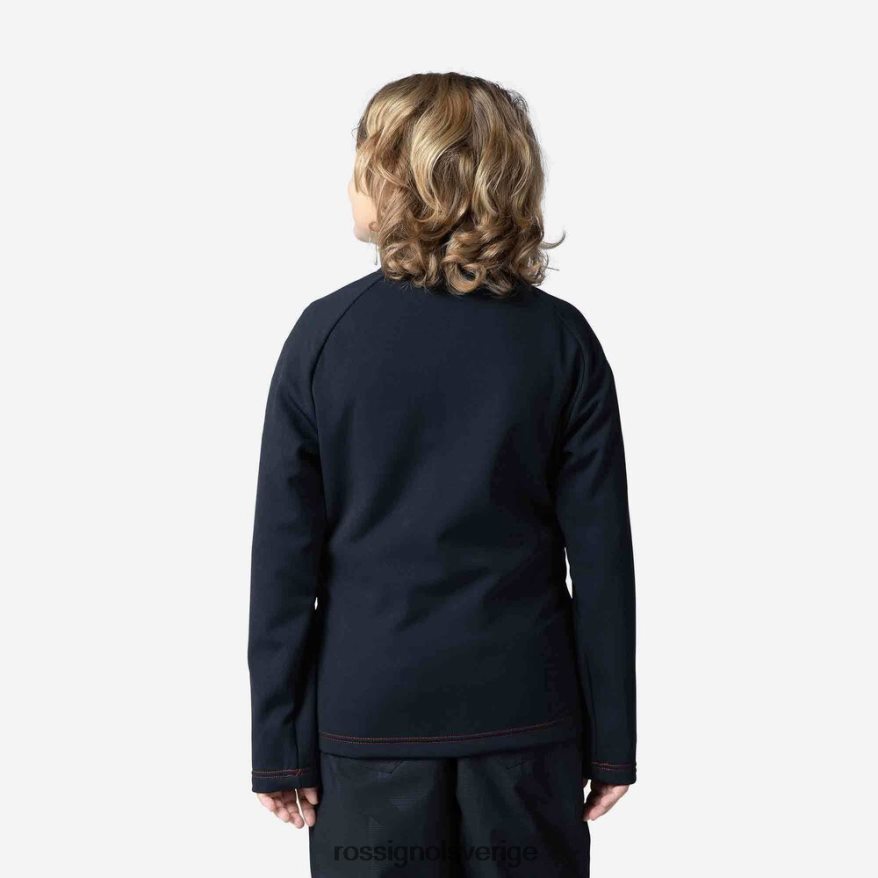 Pojkar Rossignol svart hero clim fleecejacka med full dragkedja blast 0P00HR1141