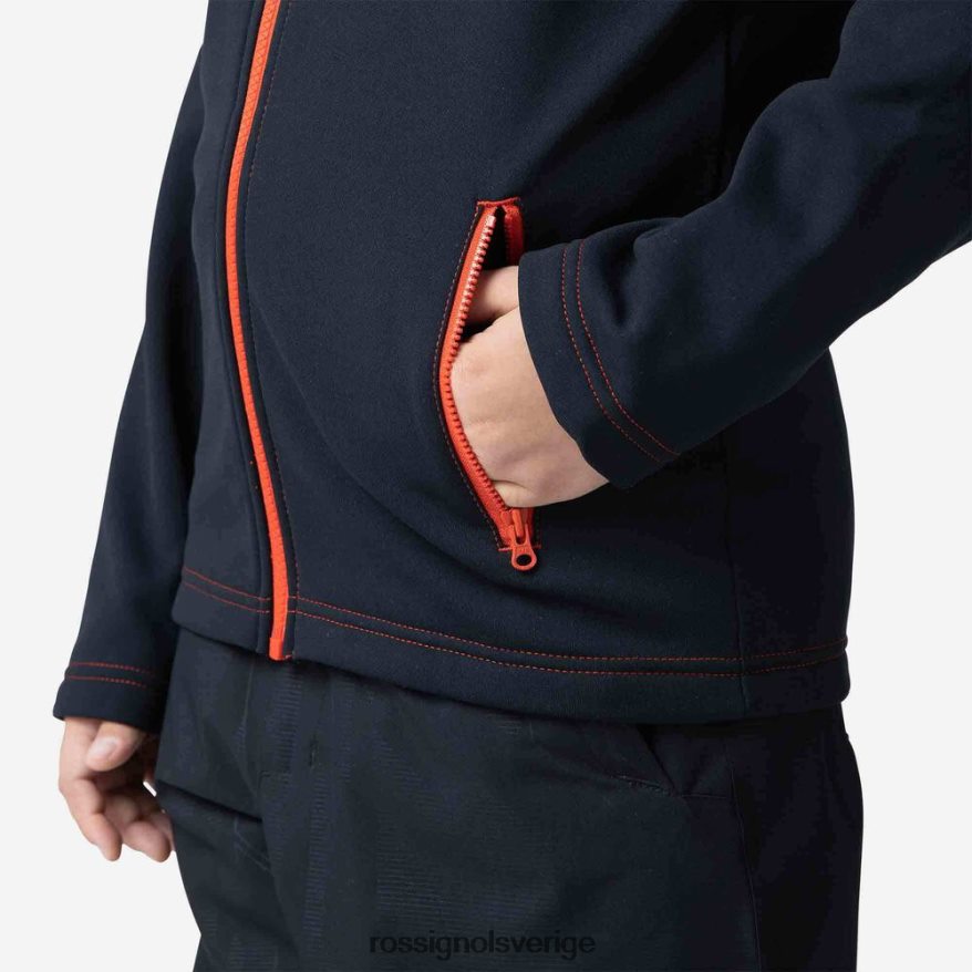 Pojkar Rossignol svart hero clim fleecejacka med full dragkedja blast 0P00HR1141