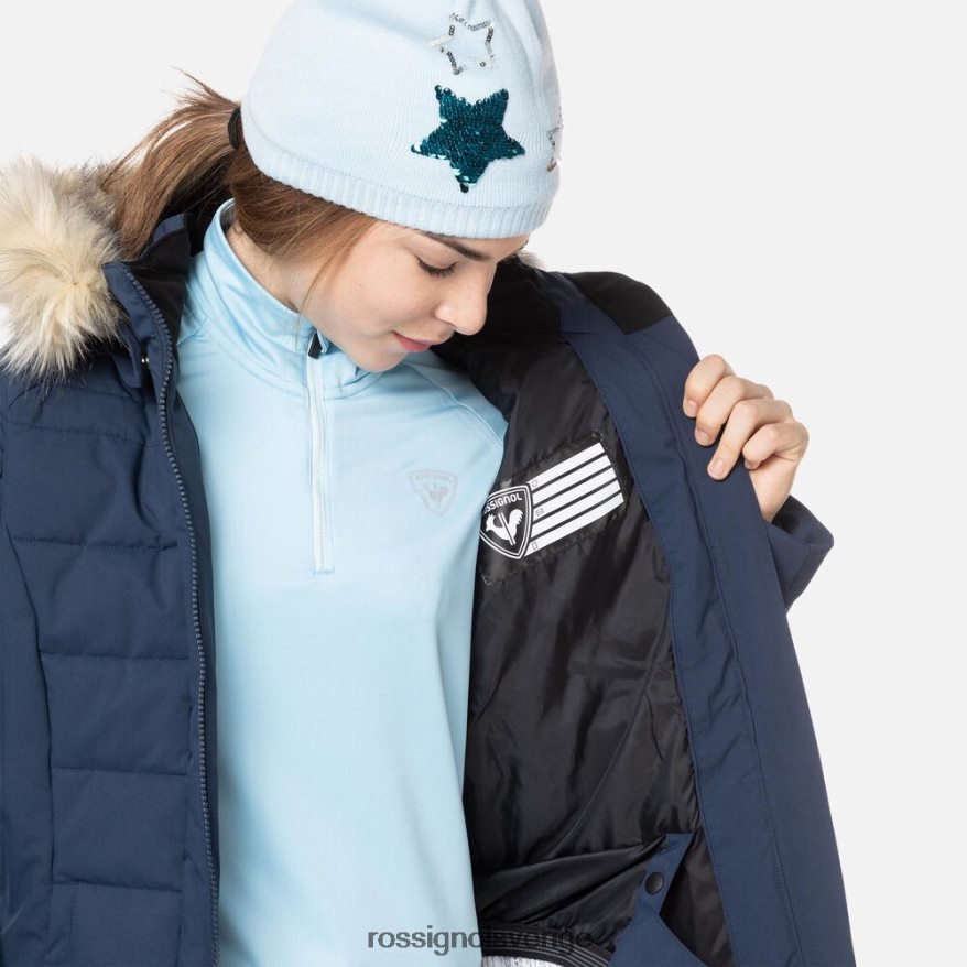 flickor Rossignol mörk marinblå skidjacka i polydown blast 0P00HR1175
