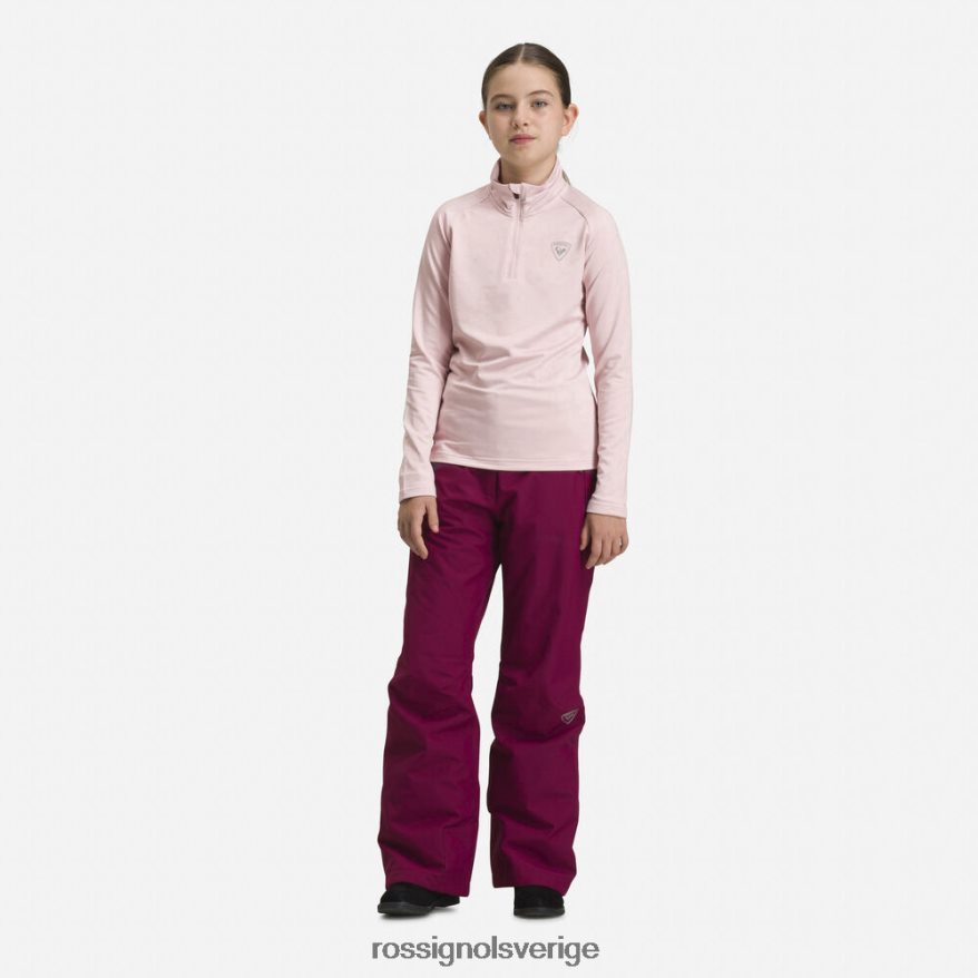 flickor Rossignol puderrosa mellanlager i fleece med halv dragkedja blast 0P00HR1146