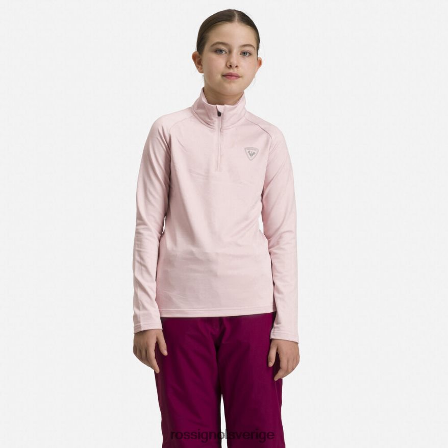 flickor Rossignol puderrosa mellanlager i fleece med halv dragkedja blast 0P00HR1146