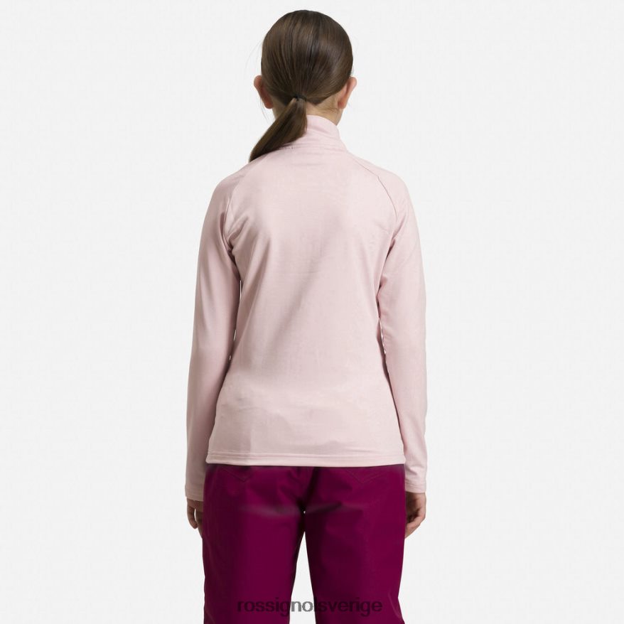 flickor Rossignol puderrosa mellanlager i fleece med halv dragkedja blast 0P00HR1146