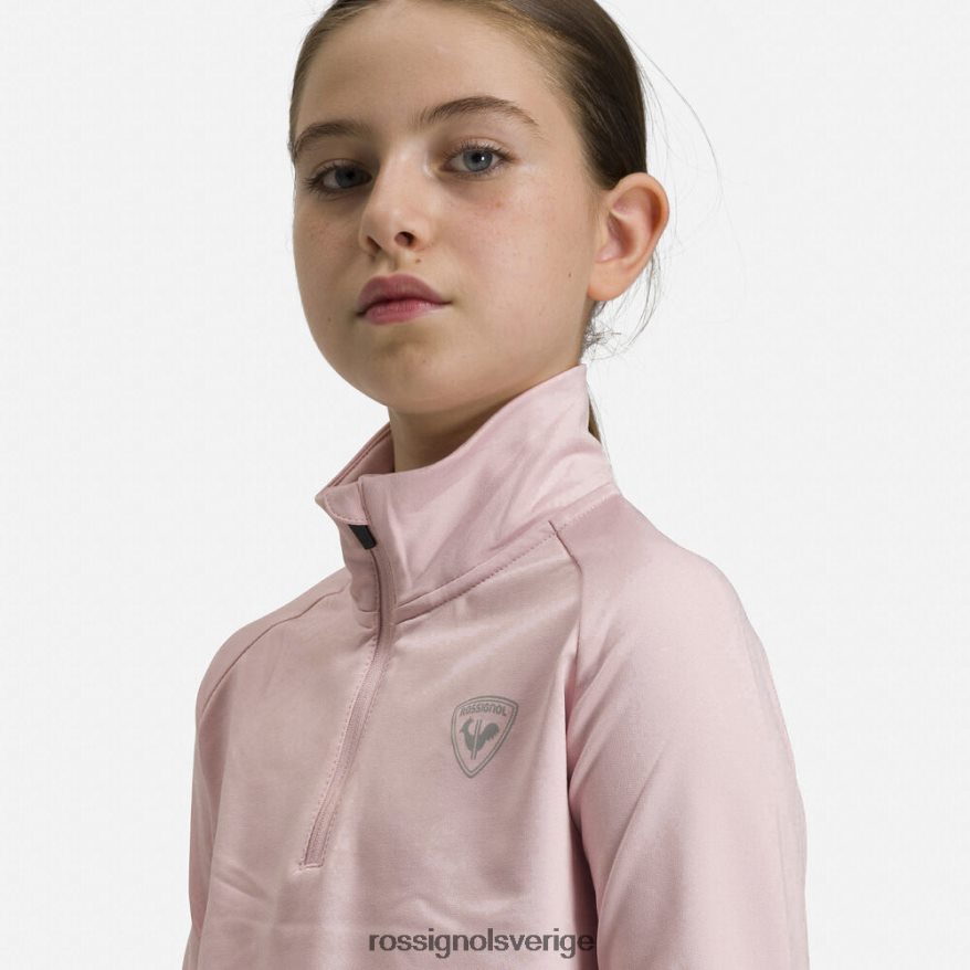 flickor Rossignol puderrosa mellanlager i fleece med halv dragkedja blast 0P00HR1146