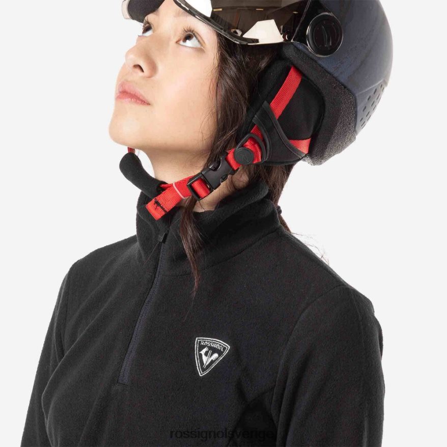 flickor Rossignol svart fleece med halv dragkedja blast 0P00HR1137