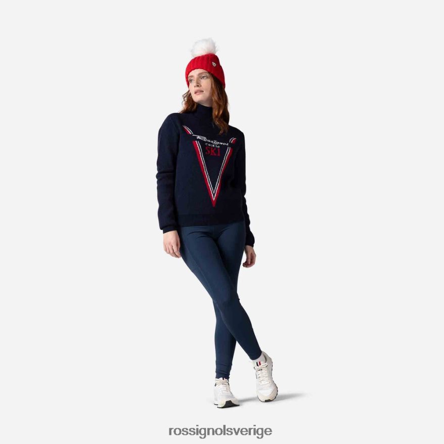 kvinnor Rossignol mörk marinblå victoire stickad tröja med turtleneck blast 0P00HR938