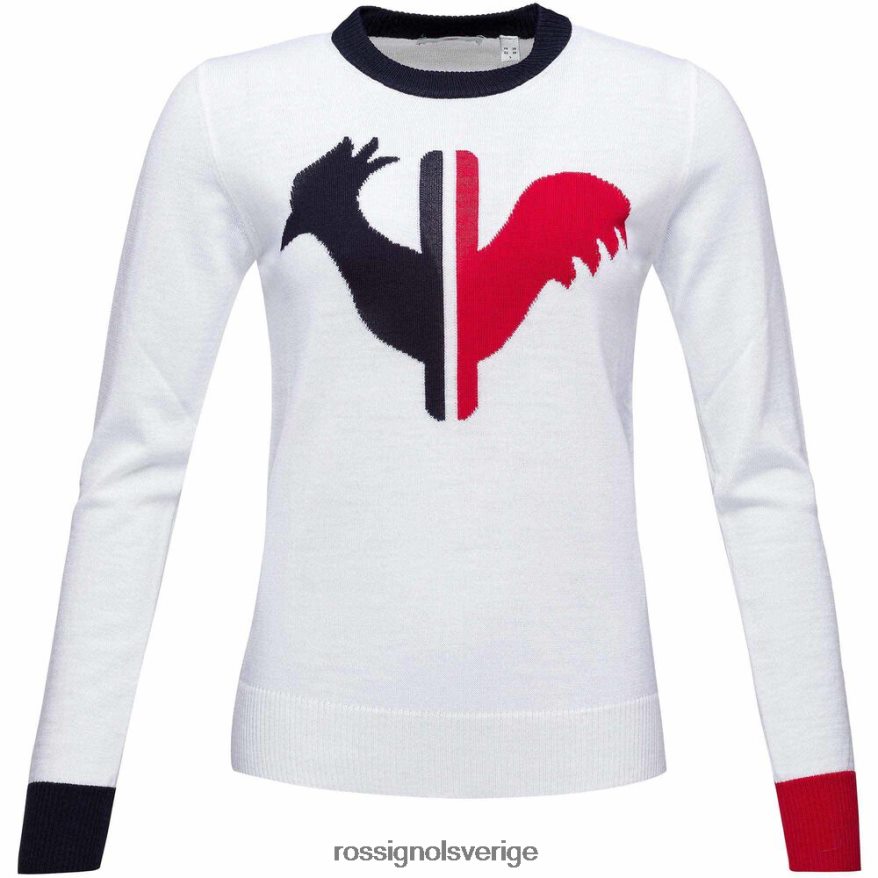 kvinnor Rossignol vit alya tröja med rund hals blast 0P00HR993