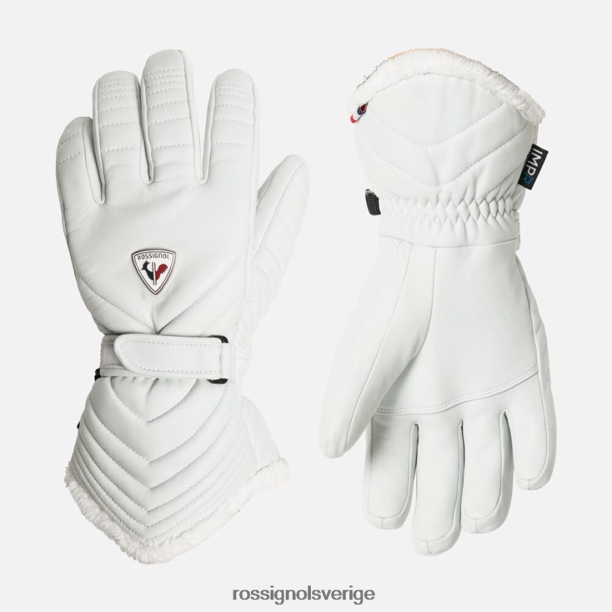kvinnor Rossignol vit välj vattentäta skidhandskar i läder Tillbehör 0P00HR1111