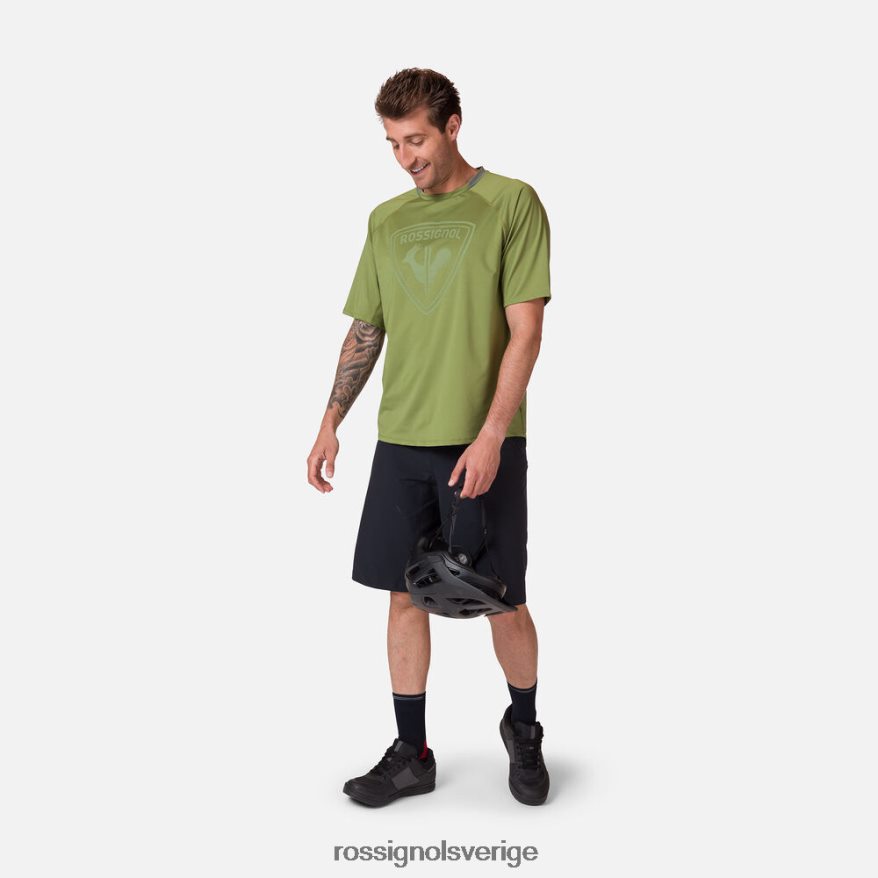män Rossignol Moss grön kortärmad jersey klassisk passform blast 0P00HR28