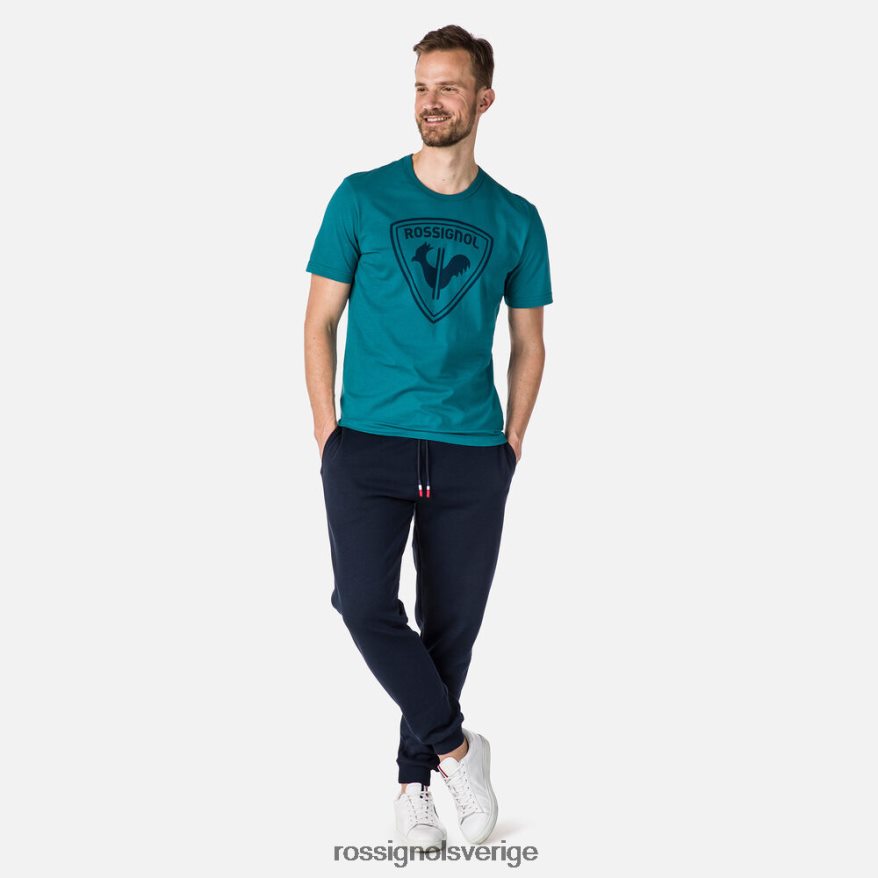 män Rossignol mörksmaragd logotyp t-shirt blast 0P00HR407