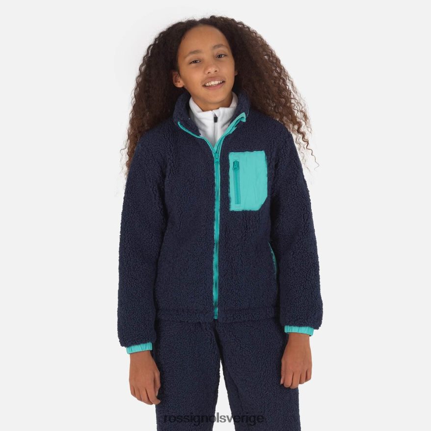 juniorer Rossignol mörk marinblå fleece-jacka blast 0P00HR1147