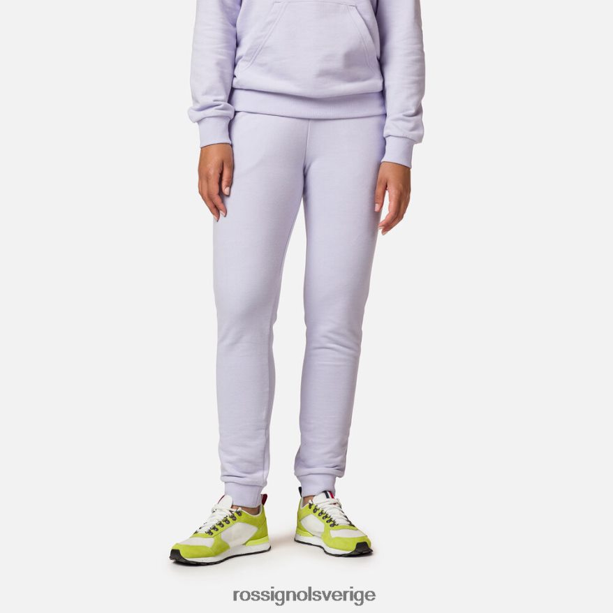 kvinnor Rossignol lavendelgrå träningsbyxor i bomull med logotyp bottnar 0P00HR965
