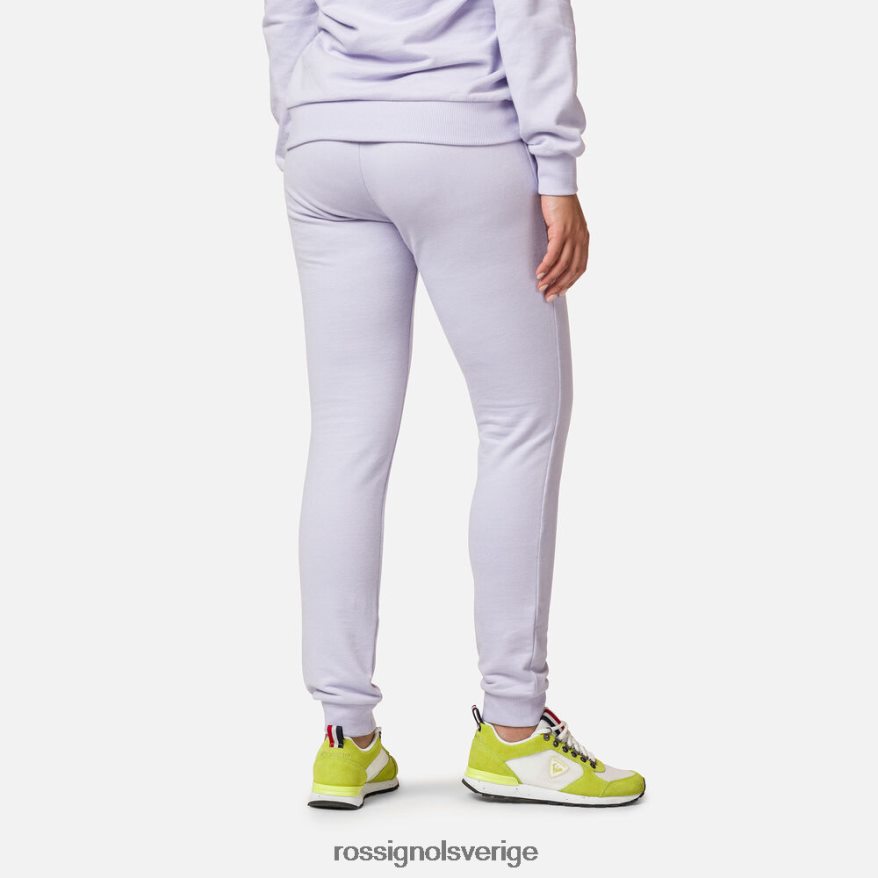 kvinnor Rossignol lavendelgrå träningsbyxor i bomull med logotyp bottnar 0P00HR965