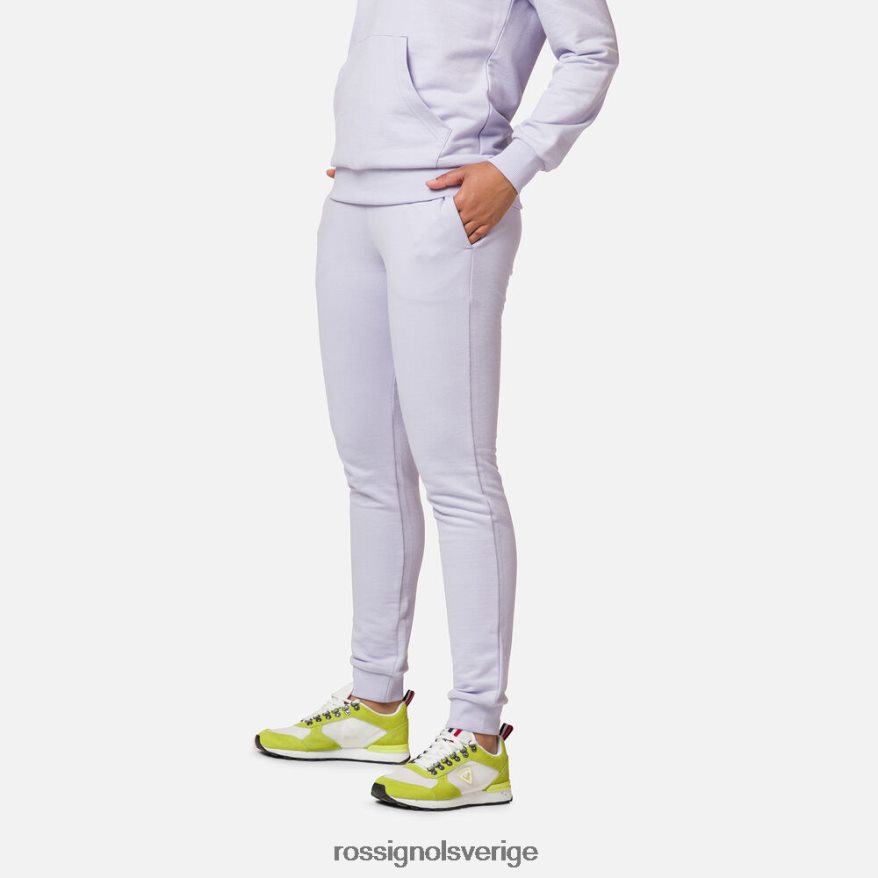 kvinnor Rossignol lavendelgrå träningsbyxor i bomull med logotyp bottnar 0P00HR965