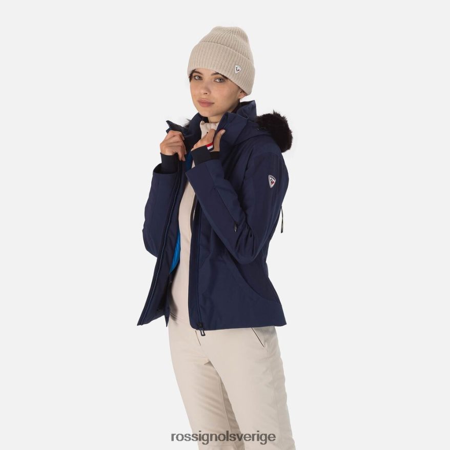 kvinnor Rossignol mörk marinblå aerial skidjacka blast 0P00HR1067