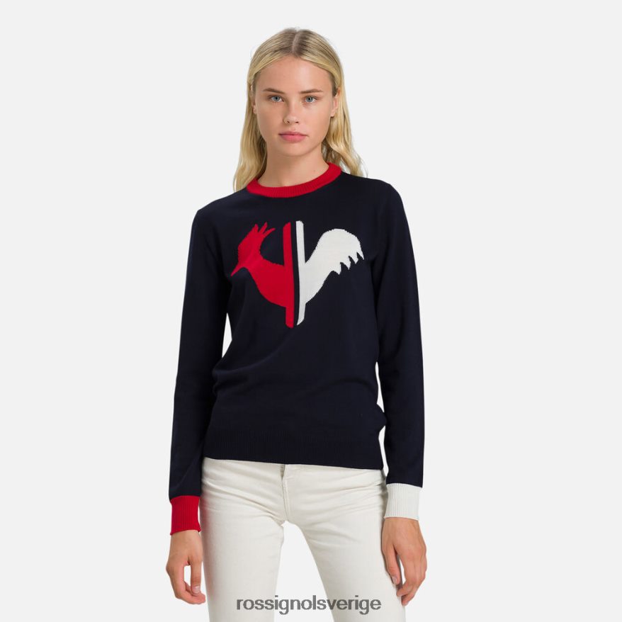 kvinnor Rossignol mörk marinblå alya tröja med rund hals blast 0P00HR977
