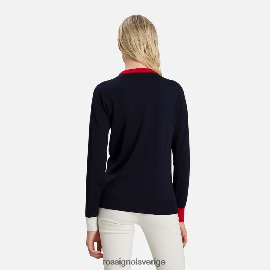 kvinnor Rossignol mörk marinblå alya tröja med rund hals blast 0P00HR977