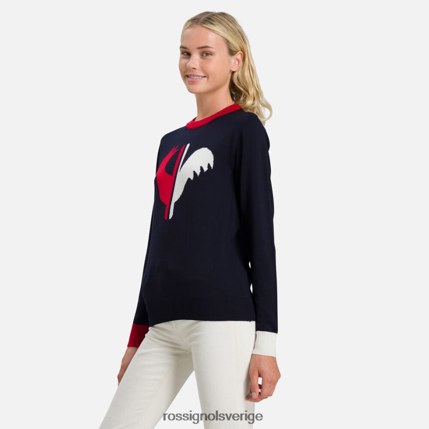 kvinnor Rossignol mörk marinblå alya tröja med rund hals blast 0P00HR977