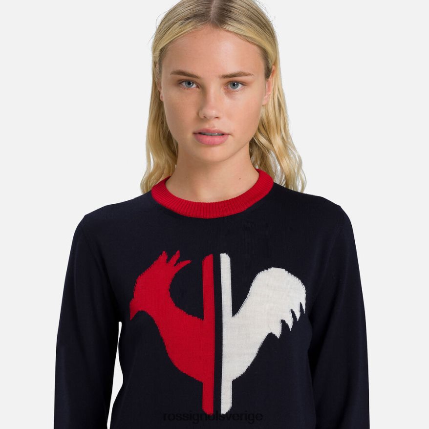 kvinnor Rossignol mörk marinblå alya tröja med rund hals blast 0P00HR977