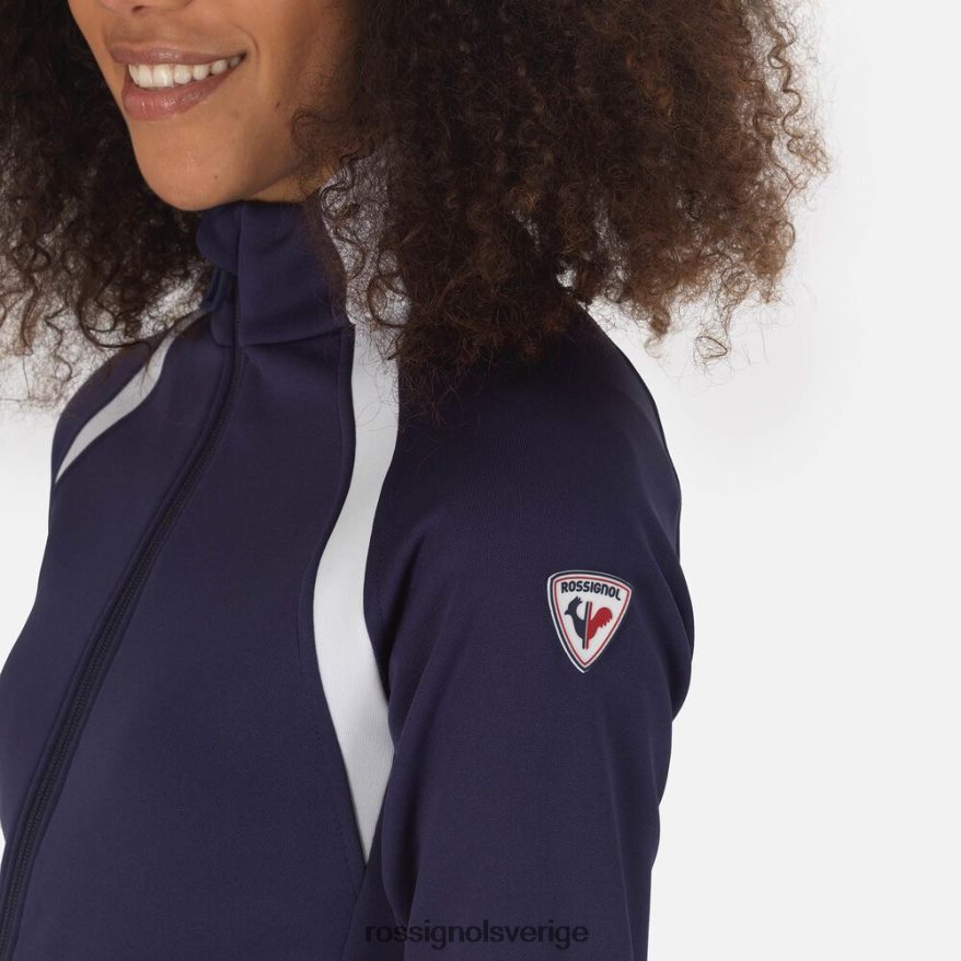 kvinnor Rossignol mörk marinblå antenn fleece med full dragkedja blast 0P00HR1075