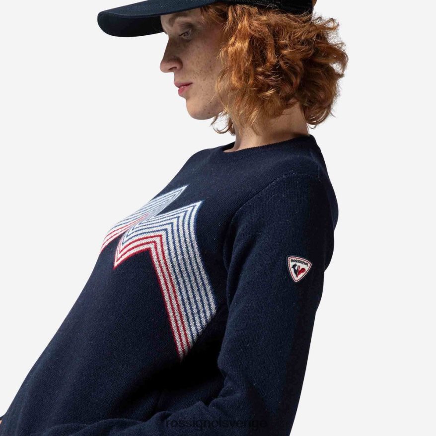 kvinnor Rossignol mörk marinblå bergstopp med rund hals blast 0P00HR885