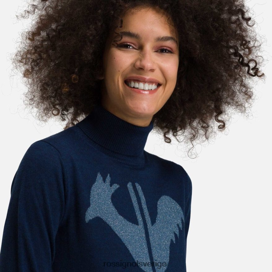 kvinnor Rossignol mörk marinblå classique tröja med rullhals blast 0P00HR870