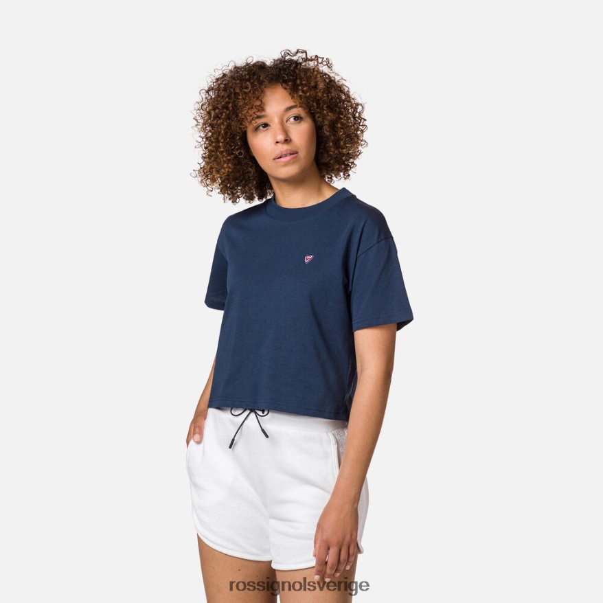 kvinnor Rossignol mörk marinblå crop tee blast 0P00HR919