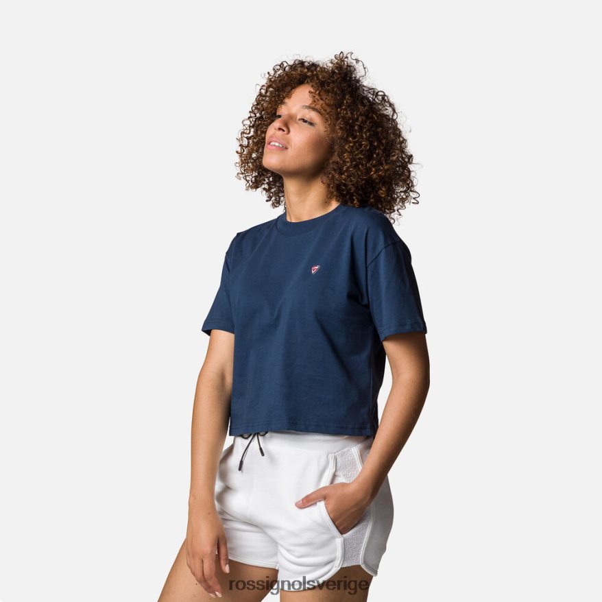 kvinnor Rossignol mörk marinblå crop tee blast 0P00HR919