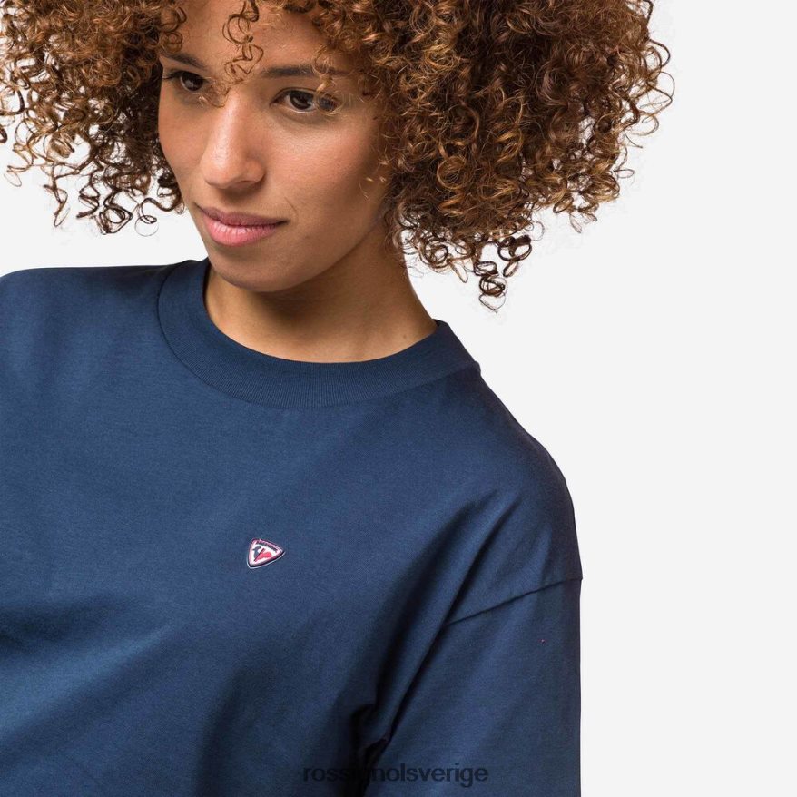 kvinnor Rossignol mörk marinblå crop tee blast 0P00HR919