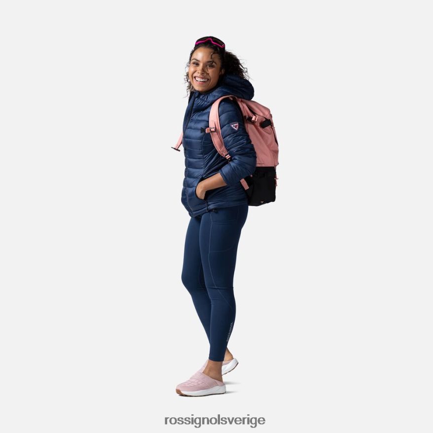 kvinnor Rossignol mörk marinblå huva isolerad jacka 180gr blast 0P00HR936