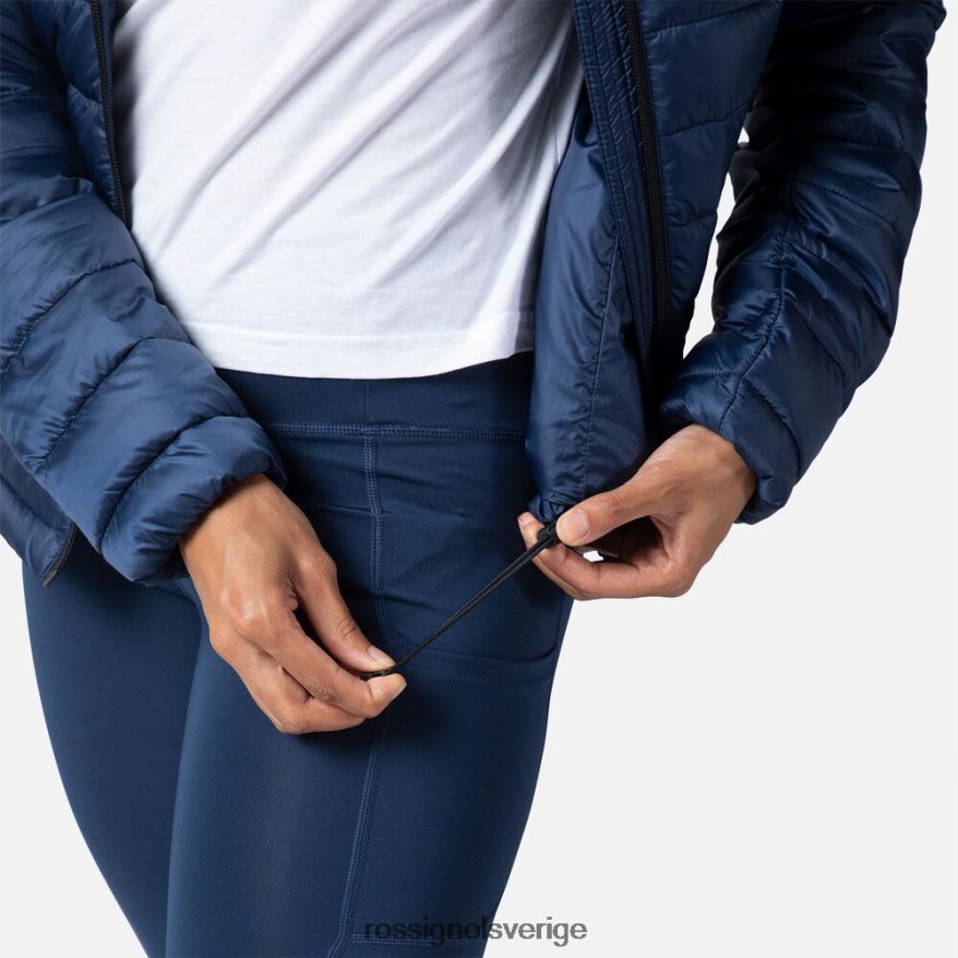 kvinnor Rossignol mörk marinblå huva isolerad jacka 180gr blast 0P00HR936