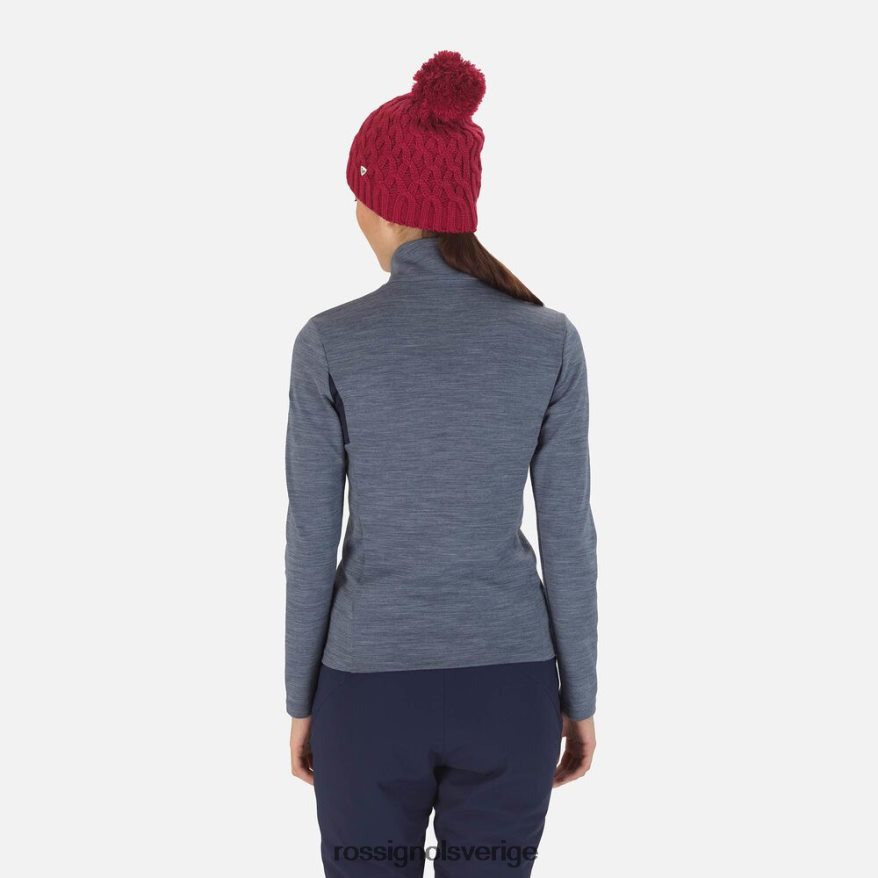 kvinnor Rossignol mörk marinblå react merino mellanlager med full dragkedja blast 0P00HR858