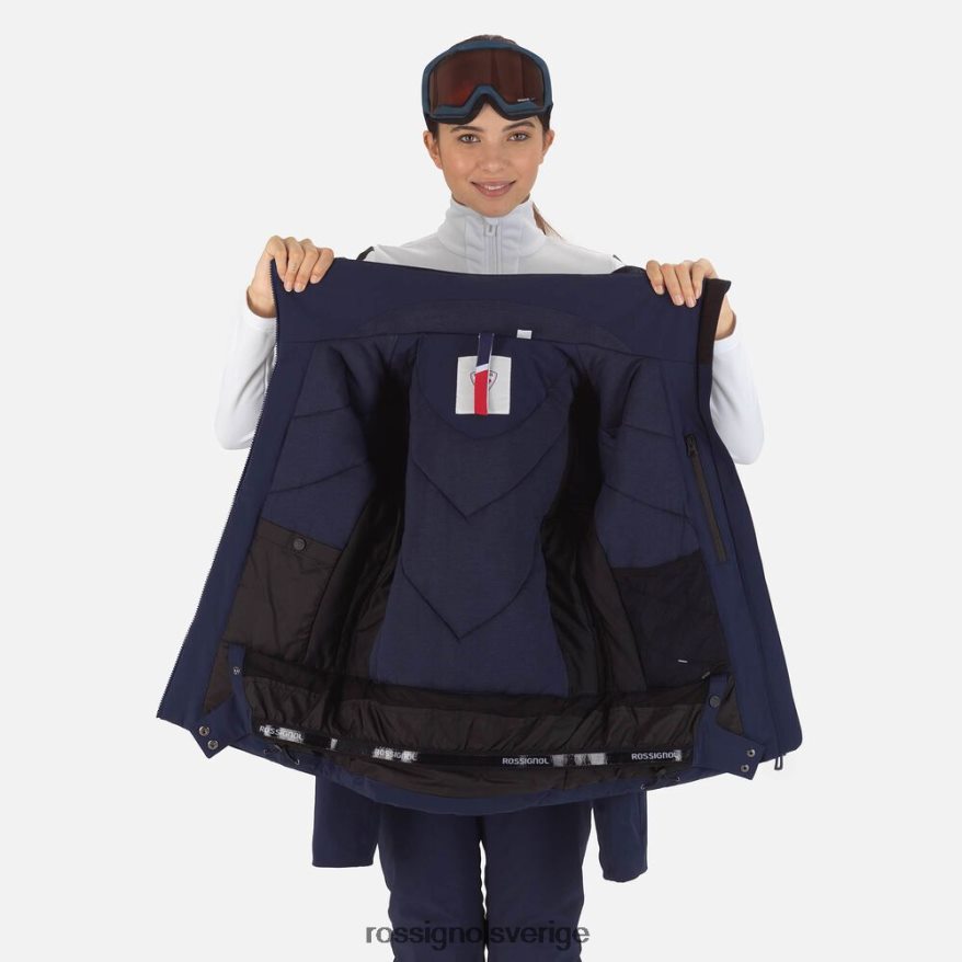 kvinnor Rossignol mörk marinblå react merino skidjacka blast 0P00HR791