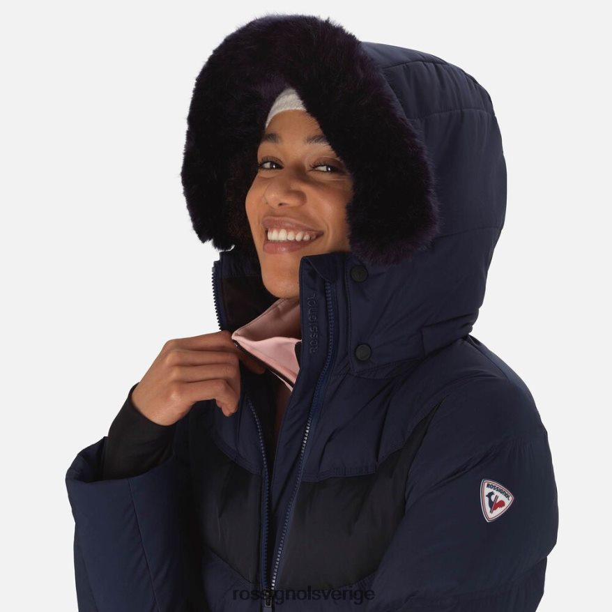kvinnor Rossignol mörk marinblå signatur dun skidjacka blast 0P00HR1064