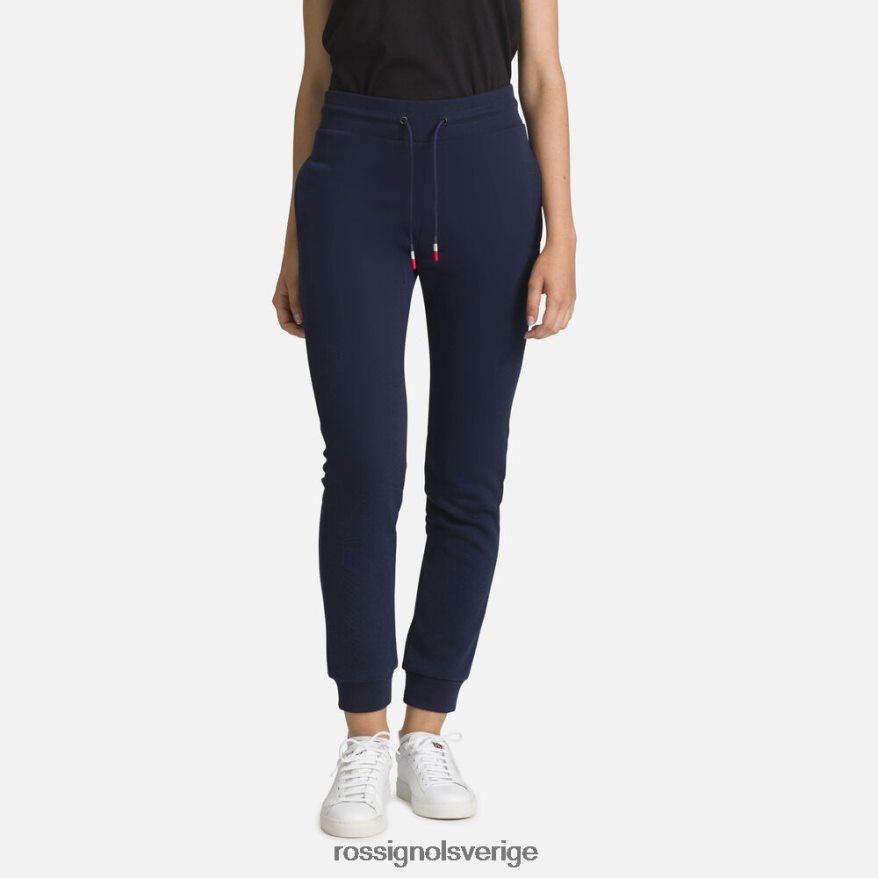 kvinnor Rossignol mörk marinblå träningsbyxor i bomull med logotyp bottnar 0P00HR886