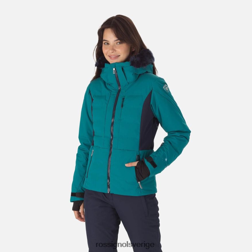 kvinnor Rossignol mörk smaragd avresa skidjacka blast 0P00HR987