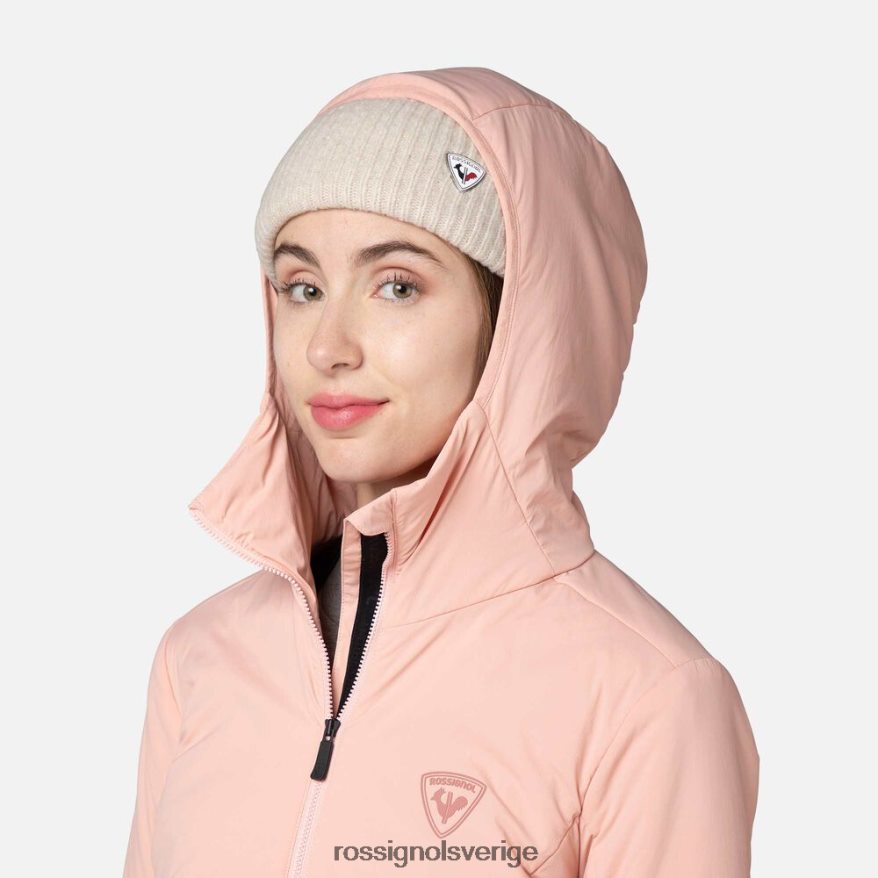 kvinnor Rossignol pastellrosa huvjacka på sidan blast 0P00HR828