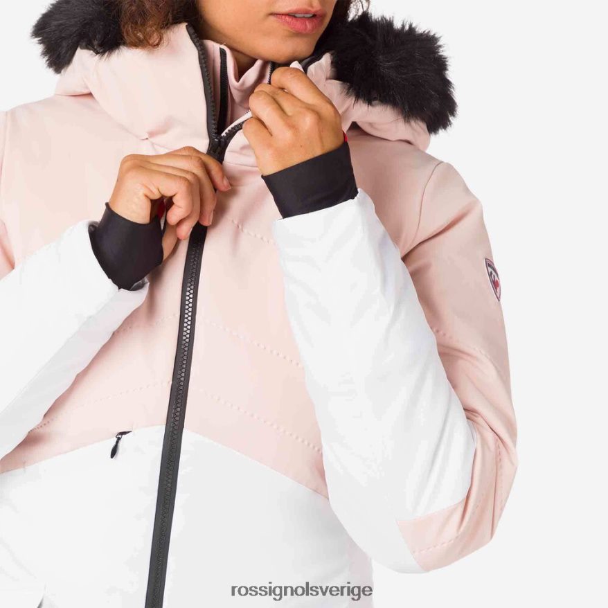 kvinnor Rossignol puderrosa merino terräng skidjacka blast 0P00HR1018