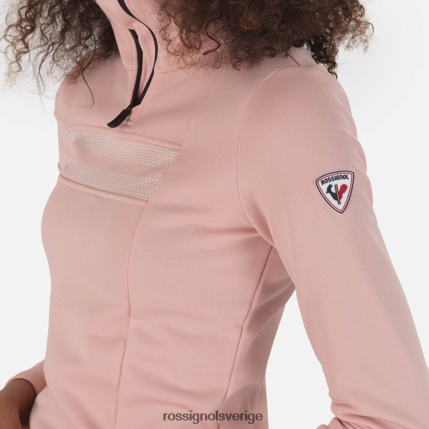 kvinnor Rossignol puderrosa resort halv-dragkedja topp blast 0P00HR1026