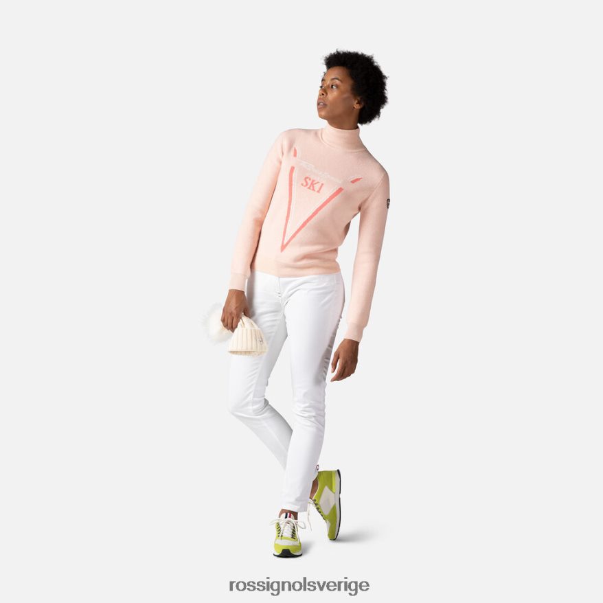 kvinnor Rossignol puderrosa victoire stickad tröja med turtleneck blast 0P00HR1050