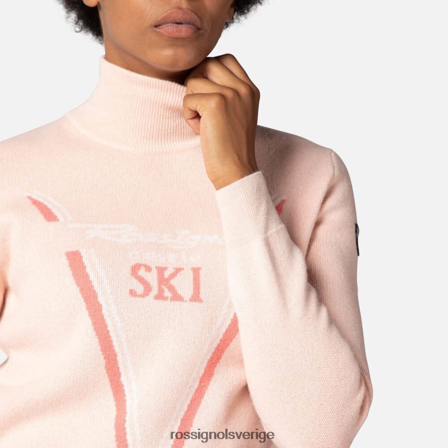 kvinnor Rossignol puderrosa victoire stickad tröja med turtleneck blast 0P00HR1050