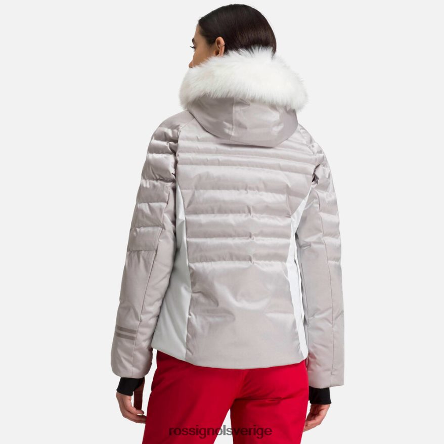 kvinnor Rossignol silver snabb metallisk skidjacka blast 0P00HR1061