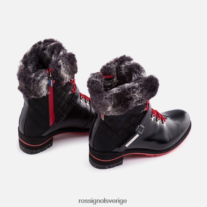 kvinnor Rossignol skinande svart 1907 megeve stövlar Skodon 0P00HR767