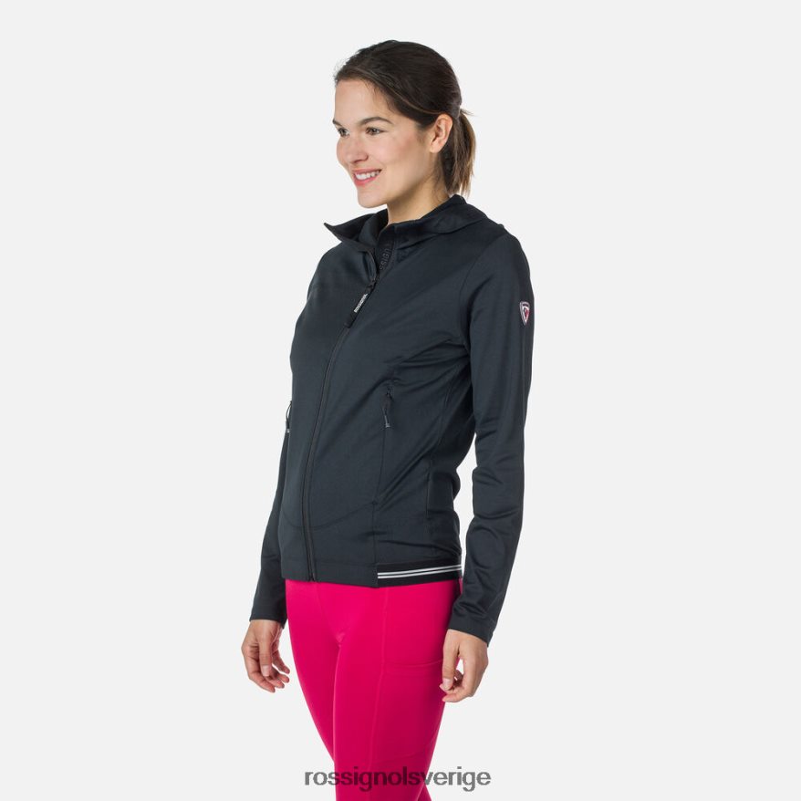 kvinnor Rossignol svart eko-huvtröja med full dragkedja blast 0P00HR893