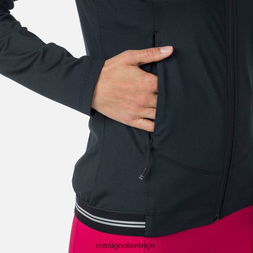 kvinnor Rossignol svart eko-huvtröja med full dragkedja blast 0P00HR893