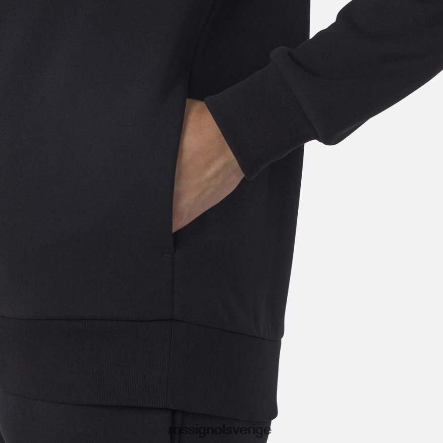 kvinnor Rossignol svart fleecetröja med luva med luva och dragkedja blast 0P00HR888