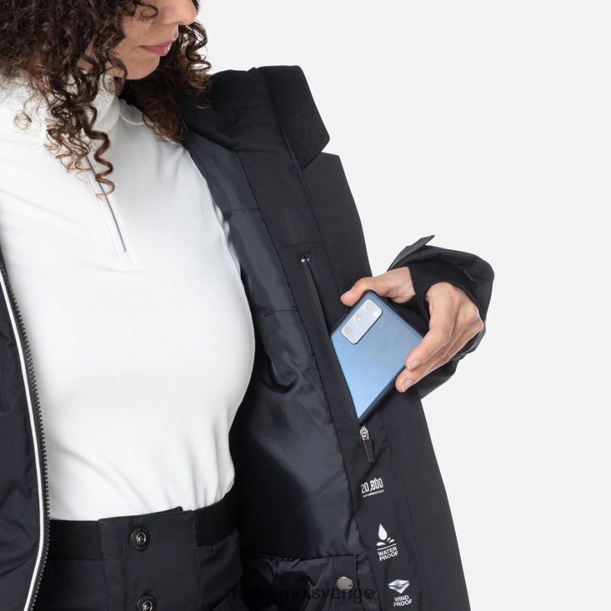 kvinnor Rossignol svart staci skidjacka blast 0P00HR759