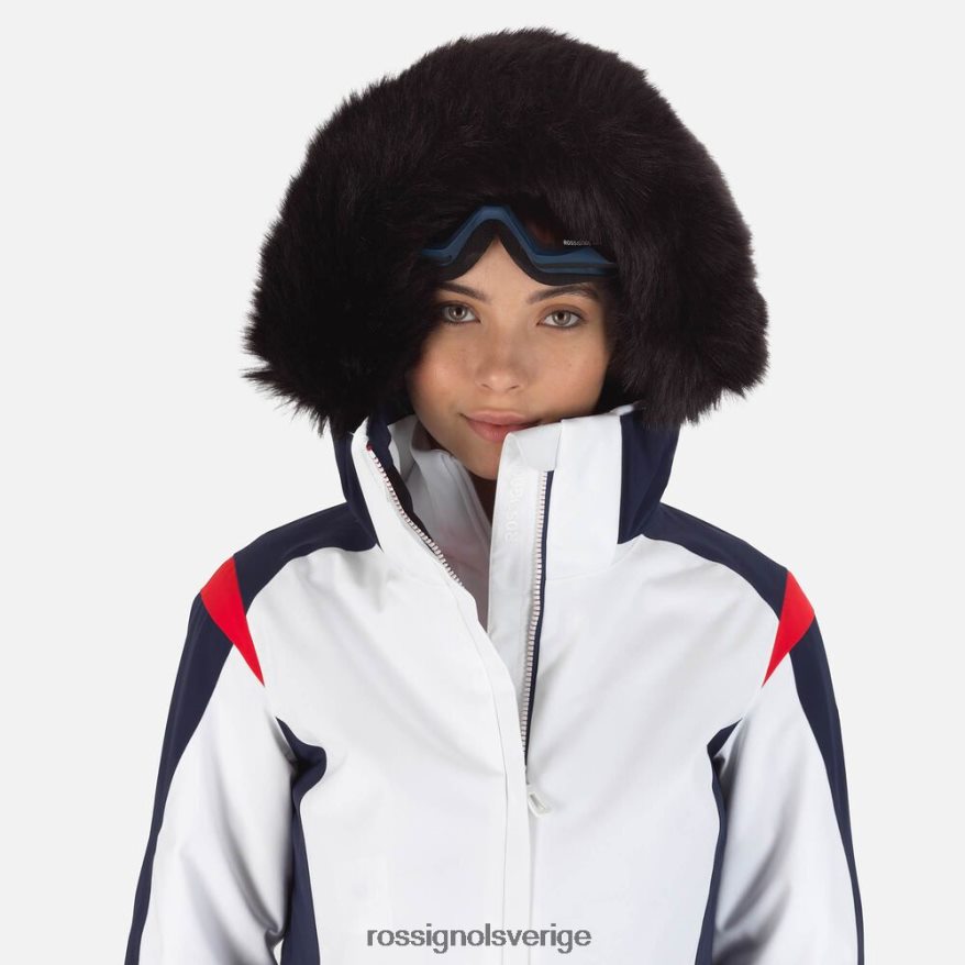 kvinnor Rossignol vit aerial skidjacka blast 0P00HR1091