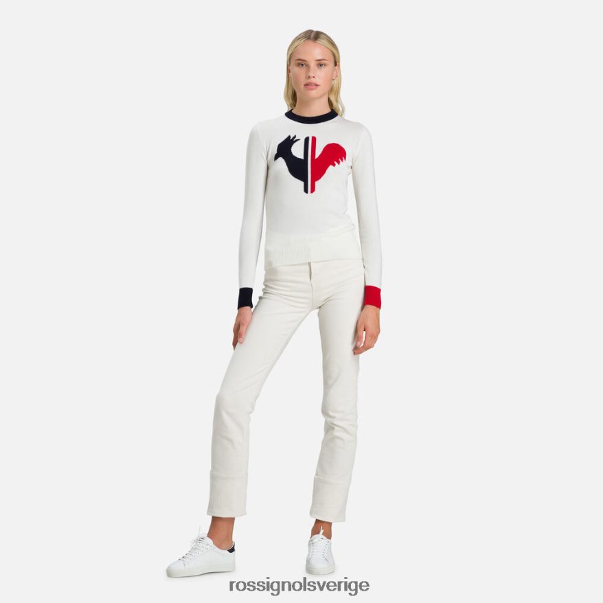 kvinnor Rossignol vit alya tröja med rund hals blast 0P00HR993