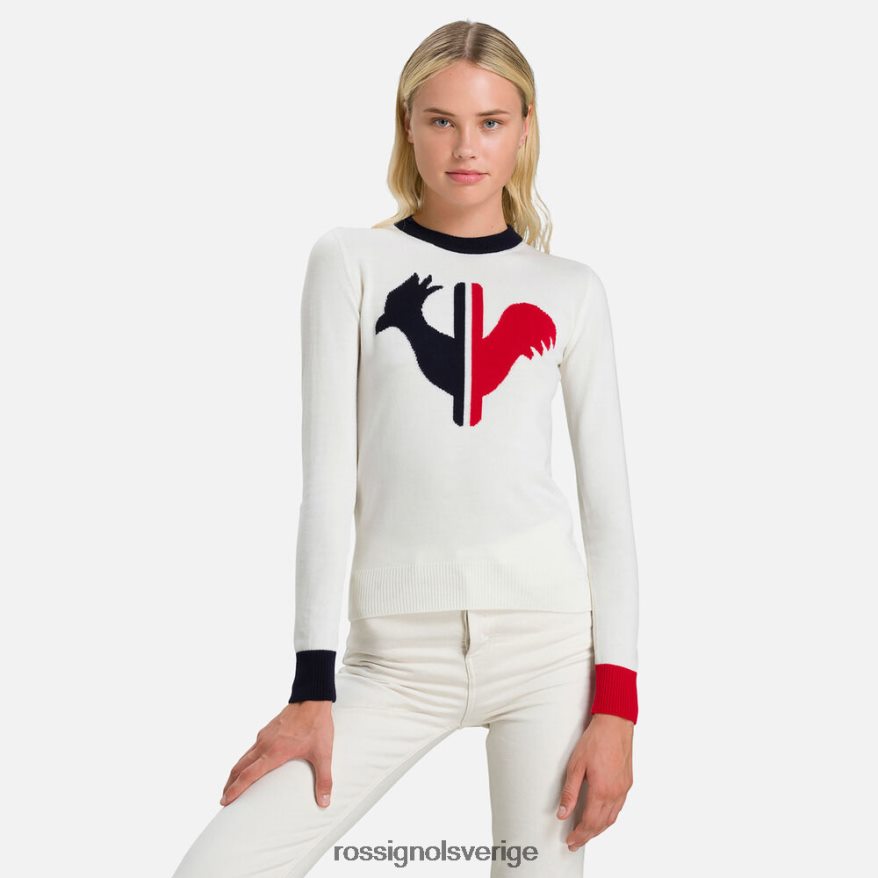 kvinnor Rossignol vit alya tröja med rund hals blast 0P00HR993