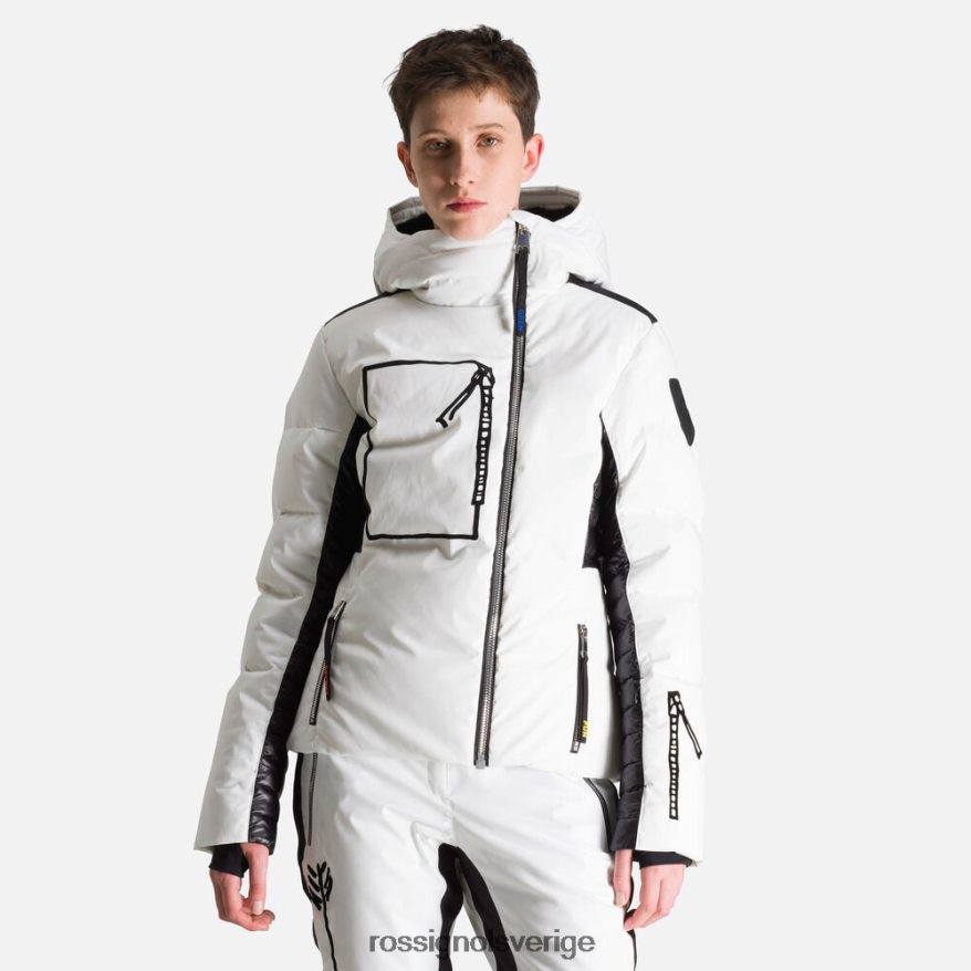 kvinnor Rossignol vit jcc stellar dunjacka blast 0P00HR794